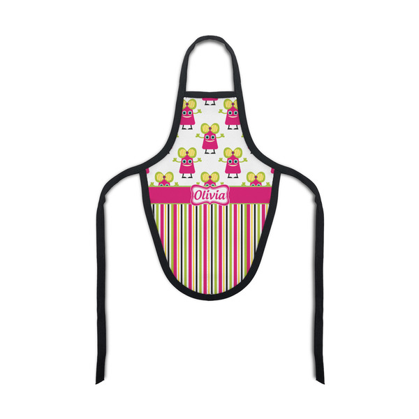Custom Pink Monsters & Stripes Bottle Apron (Personalized)