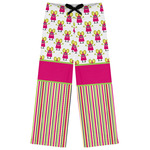 Pink Monsters & Stripes Womens Pajama Pants - S