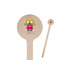 Pink Monsters & Stripes 7.5" Round Wooden Stir Sticks - Single Sided (Personalized)