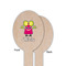 Pink Monsters & Stripes Wooden Food Pick - Oval - Single Sided - Front & Back
