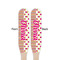Pink Monsters & Stripes Wooden Food Pick - Paddle - Double Sided - Front & Back