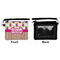 Pink Monsters & Stripes Wristlet ID Cases - Front & Back