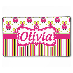 Pink Monsters & Stripes XXL Gaming Mouse Pad - 24" x 14" (Personalized)