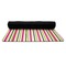 Pink Monsters & Stripes Yoga Mat Rolled up Black Rubber Backing