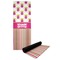 Pink Monsters & Stripes Yoga Mat with Black Rubber Back Full Print View