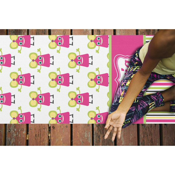 Pink Monsters & Stripes Yoga Mats - LIFESTYLE