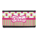 Pink Monsters & Stripes Leatherette Ladies Wallet (Personalized)