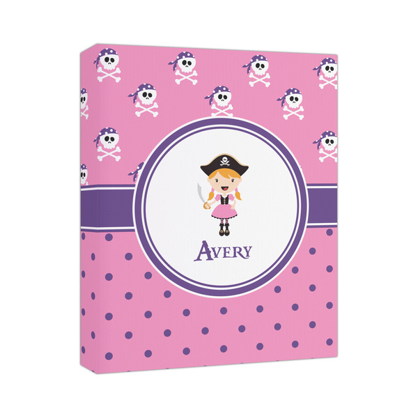 Custom Pink Pirate Canvas Print - 11x14 (Personalized)