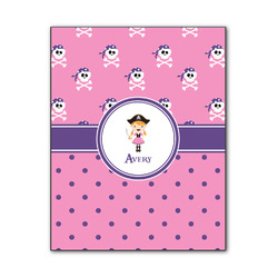 Pink Pirate Wood Print - 11x14 (Personalized)