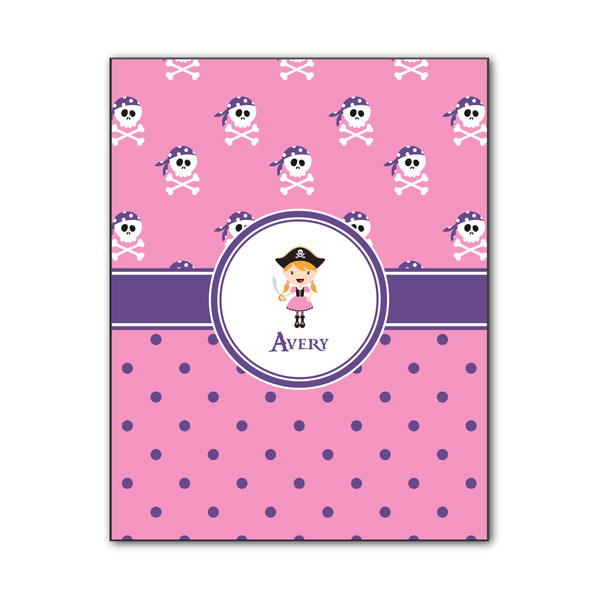 Custom Pink Pirate Wood Print - 11x14 (Personalized)