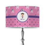 Pink Pirate 12" Drum Lamp Shade - Poly-film (Personalized)