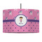 Pink Pirate 12" Drum Pendant Lamp - Fabric (Personalized)