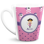 Pink Pirate 12 Oz Latte Mug (Personalized)