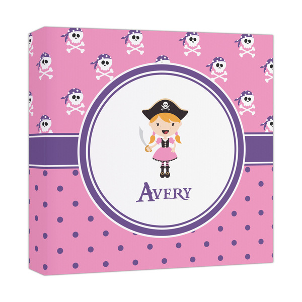 Custom Pink Pirate Canvas Print - 12x12 (Personalized)