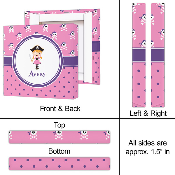 Pink Pirate 12x12 - Canvas Print - Approval