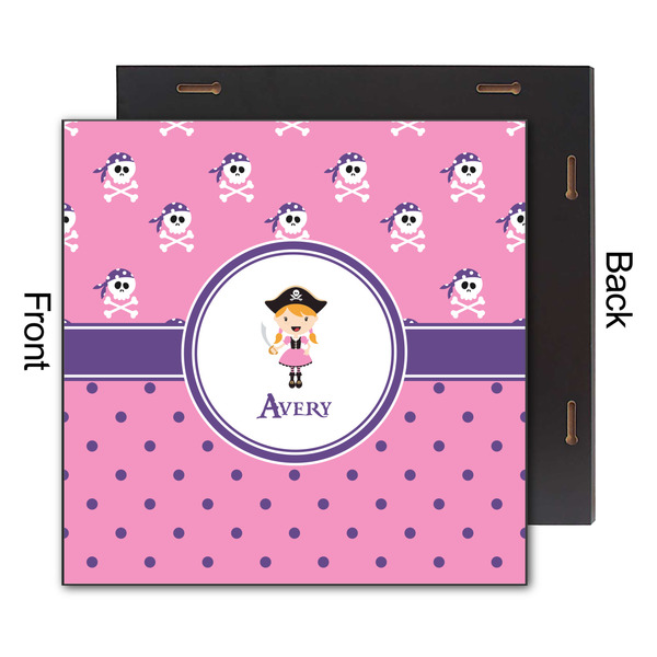 Pink Pirate 12x12 Wood Print - Front & Back View