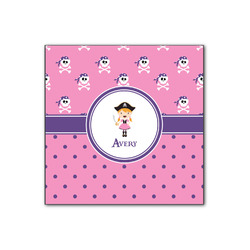 Pink Pirate Wood Print - 12x12 (Personalized)