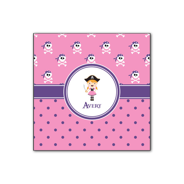 Custom Pink Pirate Wood Print - 12x12 (Personalized)