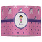 Pink Pirate 16" Drum Lampshade - FRONT (Fabric)