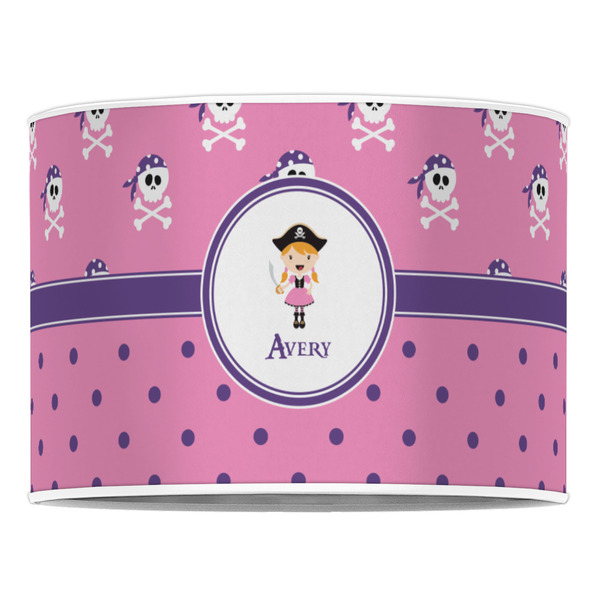 Pink Pirate 16" Drum Lampshade - FRONT (Poly Film)