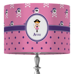 Pink Pirate 16" Drum Lamp Shade - Fabric (Personalized)