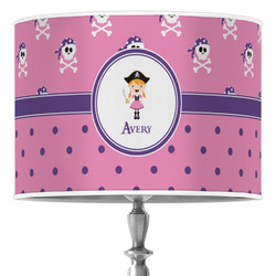 Pink Pirate 16" Drum Lamp Shade - Poly-film (Personalized)