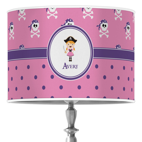Custom Pink Pirate 16" Drum Lamp Shade - Poly-film (Personalized)