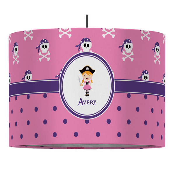 Pink Pirate 16" Drum Lampshade - PENDANT (Fabric)