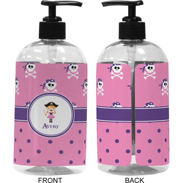 Pink Pirate 16 oz Plastic Liquid Dispenser (Approval)