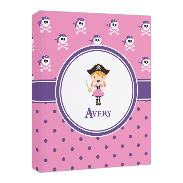 Custom Pink Pirate Canvas Print - 16x20 (Personalized)