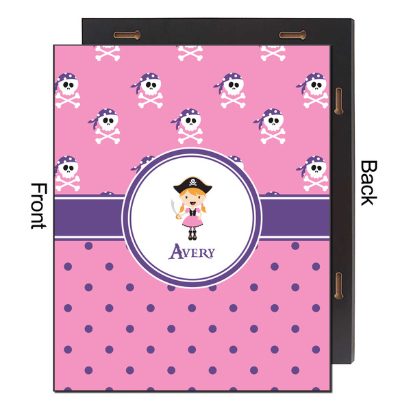 Pink Pirate 16x20 Wood Print - Front & Back View