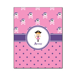 Pink Pirate Wood Print - 16x20 (Personalized)