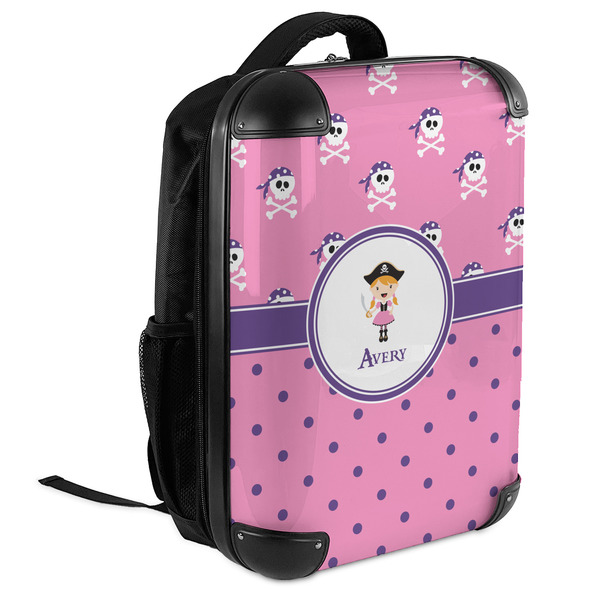 Pink Pirate 18" Hard Shell Backpacks - ANGLED VIEW
