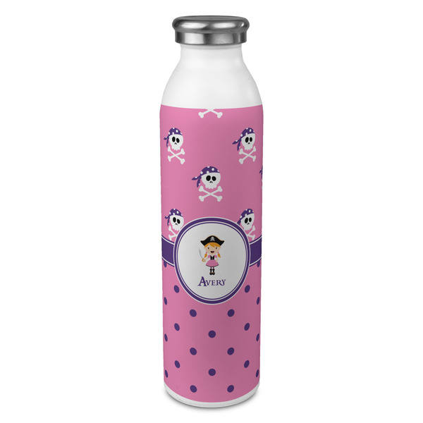 Custom Pink Pirate 20oz Stainless Steel Water Bottle - Full Print (Personalized)