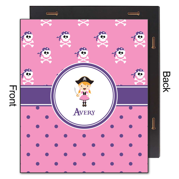 Pink Pirate 20x24 Wood Print - Front & Back View