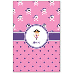 Pink Pirate Wood Print - 20x30 (Personalized)
