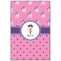 Pink Pirate Wood Print - 20x30 (Personalized)