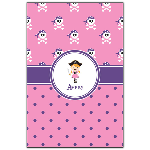 Custom Pink Pirate Wood Print - 20x30 (Personalized)