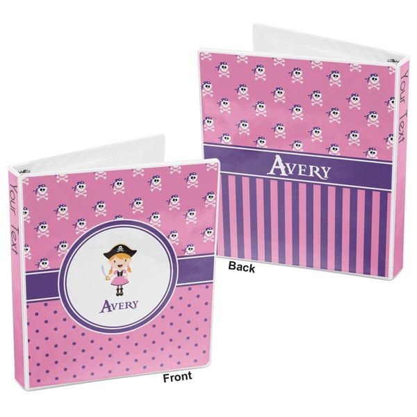 Pink Pirate 3-Ring Binder Front and Back