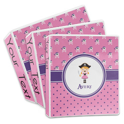 Pink Pirate 3-Ring Binder (Personalized)
