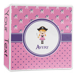 Pink Pirate 3-Ring Binder - 2 inch (Personalized)