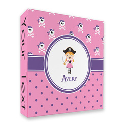 Pink Pirate 3 Ring Binder - Full Wrap (Personalized)