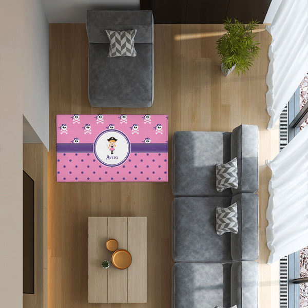 Pink Pirate 3'x5' Indoor Area Rugs - IN CONTEXT