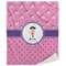 Pink Pirate Sherpa Throw Blanket (Personalized)