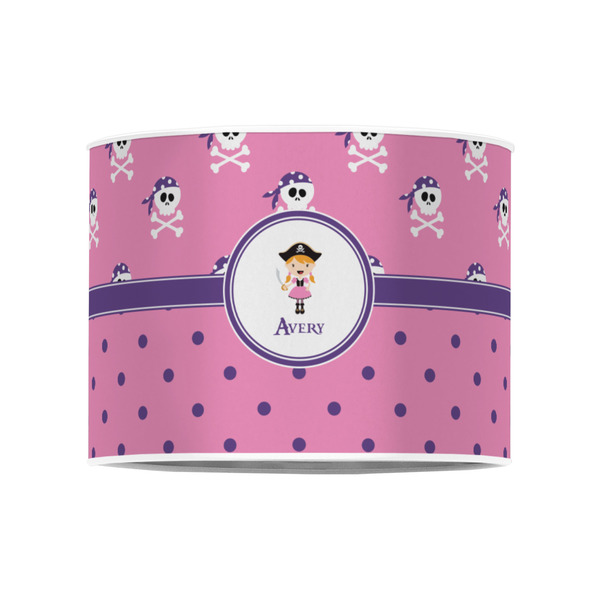 Pink Pirate 8" Drum Lampshade - FRONT (Poly Film)