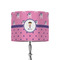Pink Pirate 8" Drum Lampshade - ON STAND (Fabric)