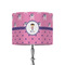 Pink Pirate 8" Drum Lamp Shade - Fabric (Personalized)