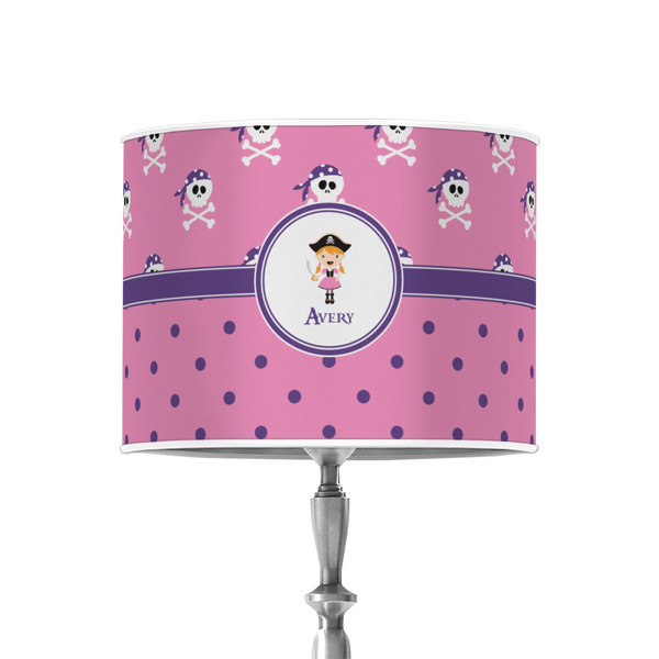 Pink Pirate 8" Drum Lampshade - ON STAND (Poly Film)