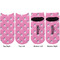 Pink Pirate Adult Ankle Socks - Double Pair - Front and Back - Apvl