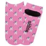 Pink Pirate Adult Ankle Socks (Personalized)